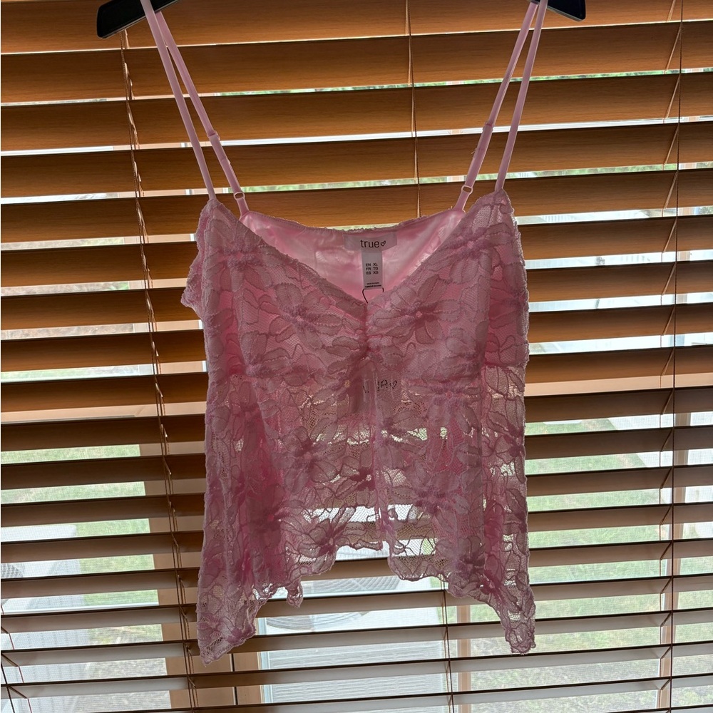 Rue 21 Romantic Whimsical True Pink Cami Extra Large NWT
